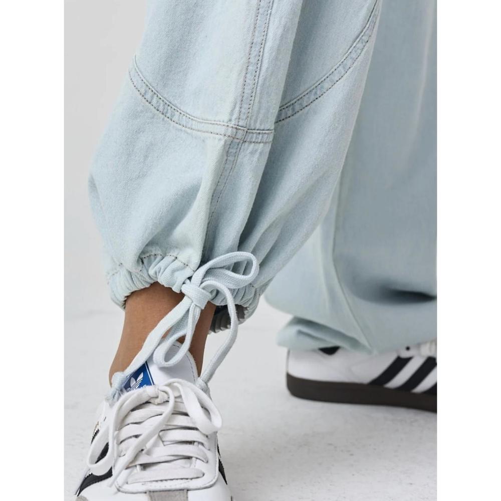 NEW PAPERMOON lightweight denim cargos pants in blue - Picture 4 of 4